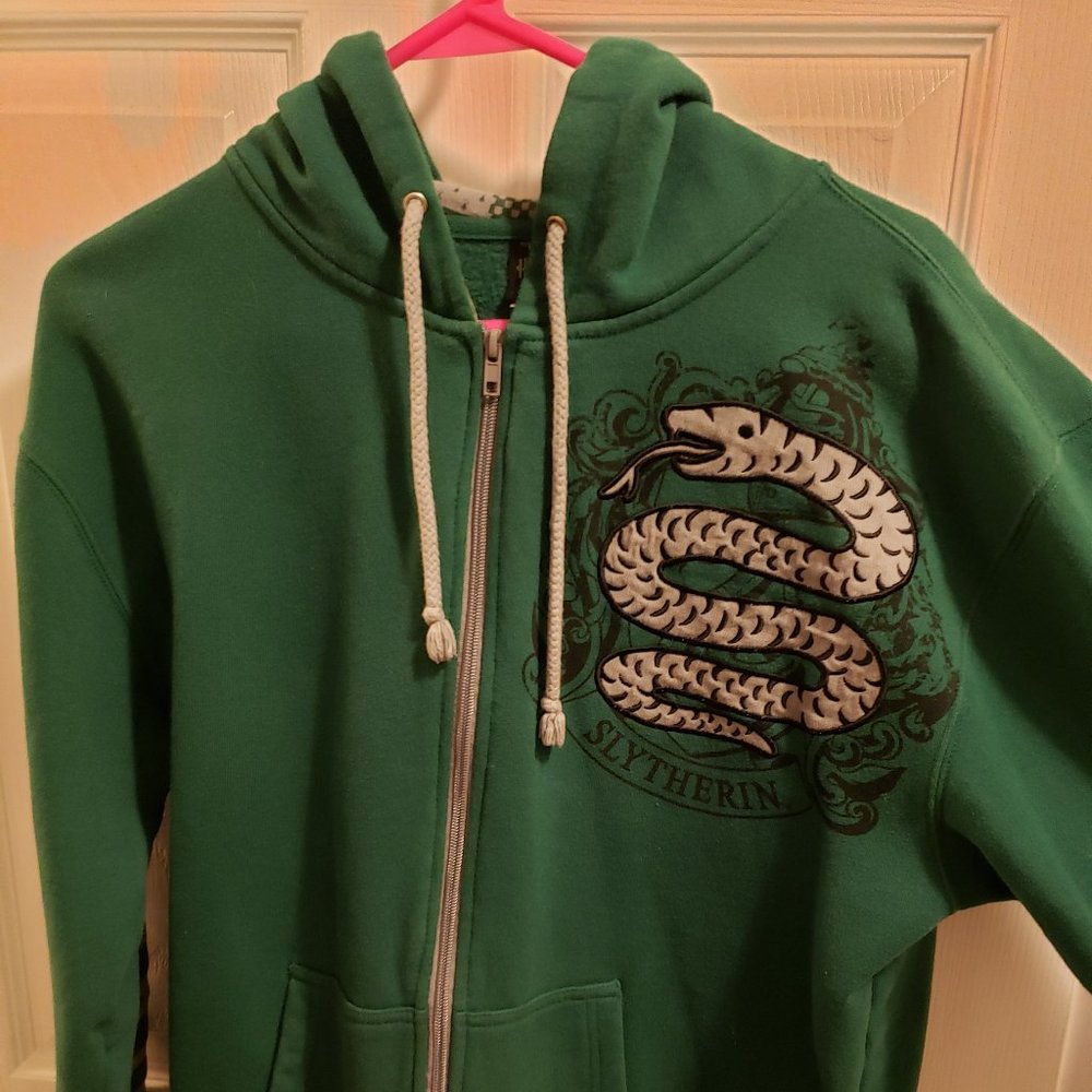 Harry Potter Slytherin Green, Zip Front Hoodie, size M